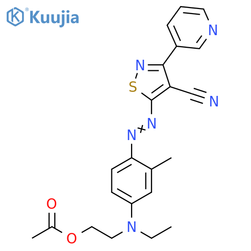 4-Isothiazolecarbonitrile,5-[[4-[[2-(acetyloxy)ethyl]ethylamino]-2-methylphenyl]azo]-3-(3-pyridinyl)- structure