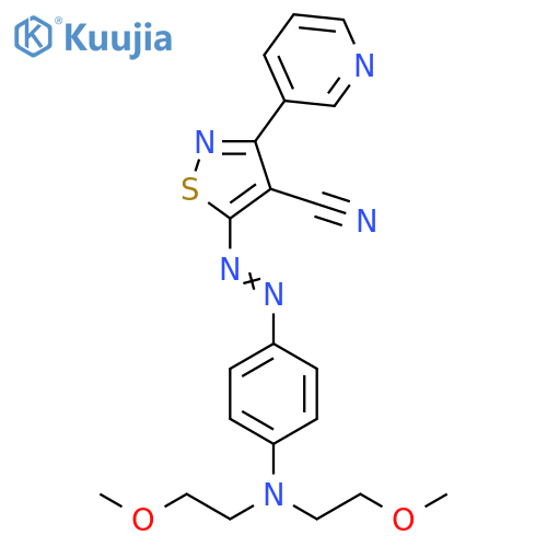 4-Isothiazolecarbonitrile,5-[[4-[bis(2-methoxyethyl)amino]phenyl]azo]-3-(3-pyridinyl)- structure
