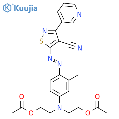 4-Isothiazolecarbonitrile,5-[[4-[bis[2-(acetyloxy)ethyl]amino]-2-methylphenyl]azo]-3-(3-pyridinyl)- structure