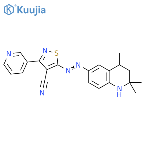 4-Isothiazolecarbonitrile,3-(3-pyridinyl)-5-[(1,2,3,4-tetrahydro-2,2,4-trimethyl-6-quinolinyl)azo]- structure