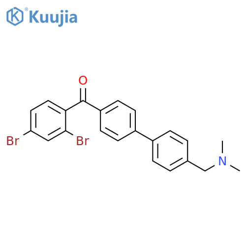 Methanone,(2,4-dibromophenyl)[4'-[(dimethylamino)methyl][1,1'-biphenyl]-4-yl]- structure