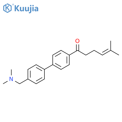 4-Hexen-1-one,1-[4'-[(dimethylamino)methyl][1,1'-biphenyl]-4-yl]-5-methyl- structure