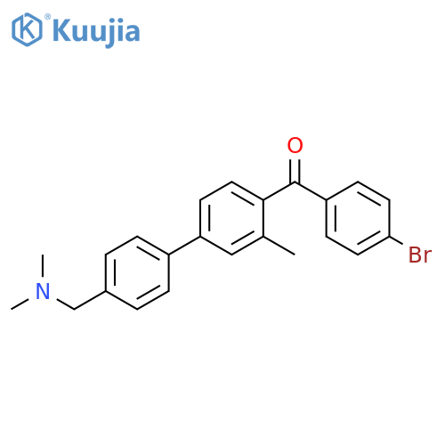 Methanone,(4-bromophenyl)[4'-[(dimethylamino)methyl]-3-methyl[1,1'-biphenyl]-4-yl]- structure