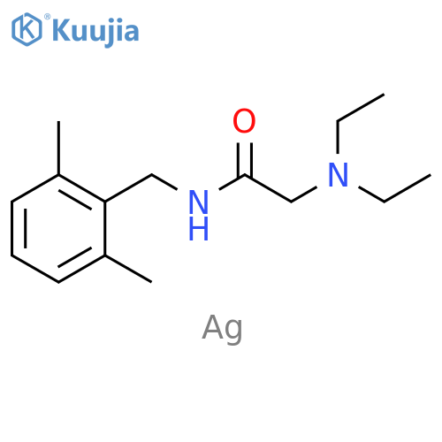 Acetamide, 2-(diethylamino)-N-[(2,6-dimethylphenyl)methyl]-, silver(1+)salt structure