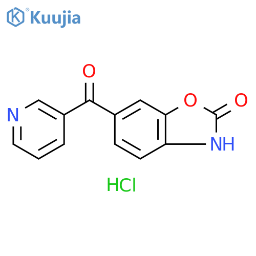 2(3H)-Benzoxazolone, 6-(3-pyridinylcarbonyl)-, hydrochloride (1:1) structure