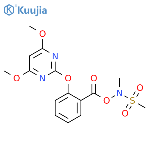 Methanesulfonamide,N-[[2-[(4,6-dimethoxy-2-pyrimidinyl)oxy]benzoyl]oxy]-N-methyl- structure