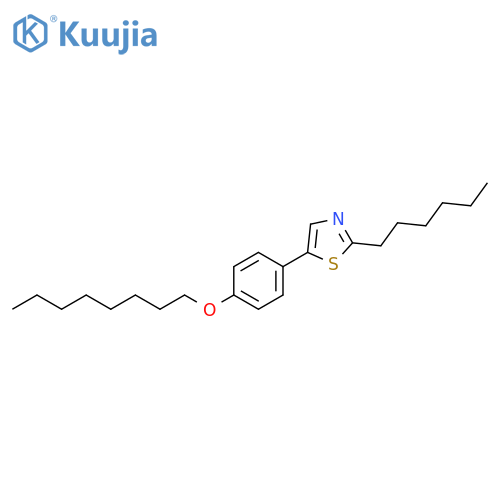 Thiazole, 2-hexyl-5-[4-(octyloxy)phenyl]- structure