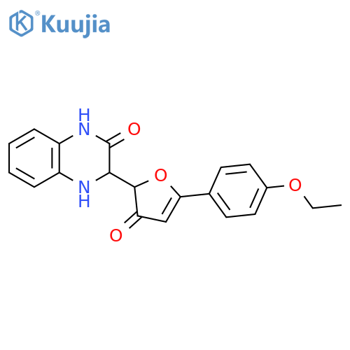 2(1H)-Quinoxalinone,3-[5-(4-ethoxyphenyl)-2,3-dihydro-3-oxo-2-furanyl]-3,4-dihydro- structure