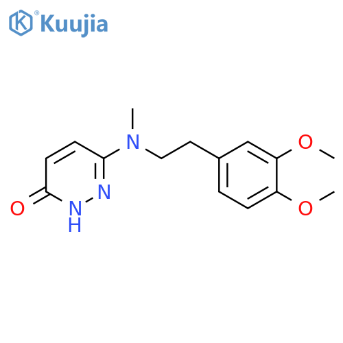3(2H)-Pyridazinone, 6-[[2-(3,4-dimethoxyphenyl)ethyl]methylamino]- structure