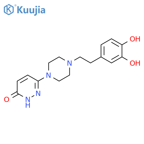 3(2H)-Pyridazinone, 6-[4-[2-(3,4-dihydroxyphenyl)ethyl]-1-piperazinyl]- structure