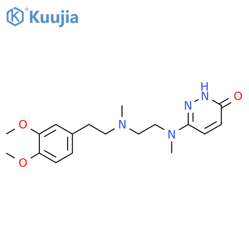 3(2H)-Pyridazinone,6-[[2-[[2-(3,4-dimethoxyphenyl)ethyl]methylamino]ethyl]methylamino]- structure