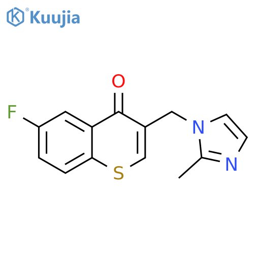 4H-1-Benzothiopyran-4-one,6-fluoro-3-[(2-methyl-1H-imidazol-1-yl)methyl]- structure