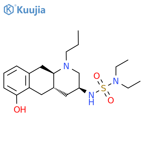 Sulfamide, N,N-diethyl-N'-(1,2,3,4,4a,5,10,10a-octahydro-6-hydroxy-1-propylbenzo[g]quinolin-3-yl)-, [3S-(3α,4aα,10aβ)]- (9CI) structure