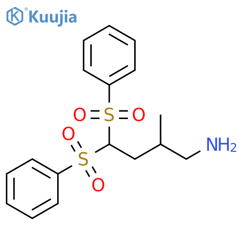 1-Butanamine, 2-methyl-4,4-bis(phenylsulfonyl)- structure