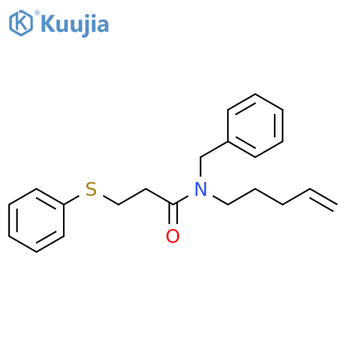 Propanamide, N-4-pentenyl-N-(phenylmethyl)-3-(phenylthio)- structure