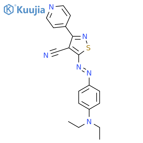4-Isothiazolecarbonitrile, 5-[[4-(diethylamino)phenyl]azo]-3-(4-pyridinyl)- structure