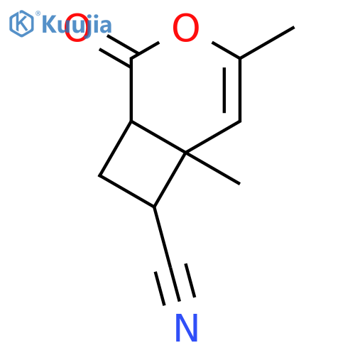 3-Oxabicyclo[4.2.0]oct-4-ene-7-carbonitrile, 4,6-dimethyl-2-oxo- structure