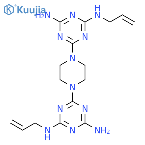 1,3,5-Triazine-2,4-diamine, 6,6'-(1,4-piperazinediyl)bis[N-2-propenyl- structure