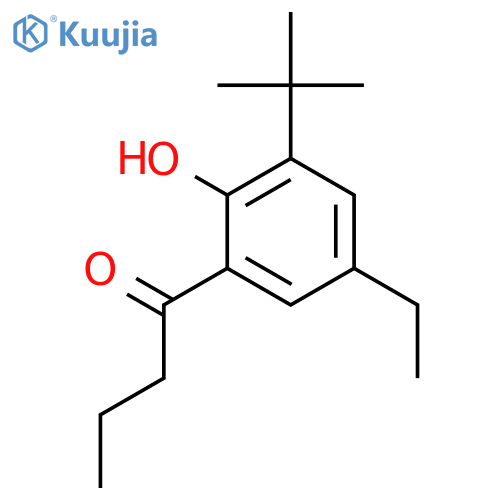 1-(3-tert-butyl-5-ethyl-2-hydroxyphenyl)butan-1-one structure