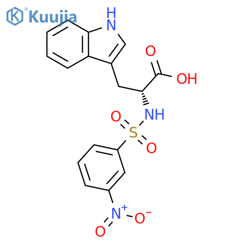 D-Tryptophan, N-[(3-nitrophenyl)sulfonyl]- structure