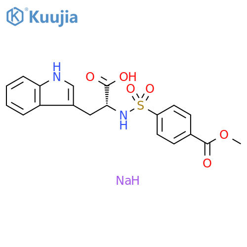 D-Tryptophan, N-[[4-(methoxycarbonyl)phenyl]sulfonyl]-, monosodiumsalt structure