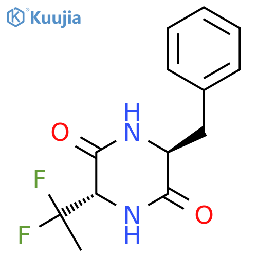2,5-Piperazinedione, 3-(1,1-difluoroethyl)-6-(phenylmethyl)-, (3S-trans)- structure
