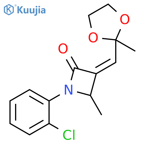 2-Azetidinone,1-(2-chlorophenyl)-4-methyl-3-[(2-methyl-1,3-dioxolan-2-yl)methylene]-,(Z)- structure