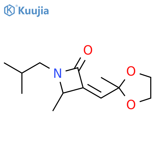 2-Azetidinone, 4-methyl-3-[(2-methyl-1,3-dioxolan-2-yl)methylene]-1-(2-methylpropyl)-, (Z)- (9CI) structure