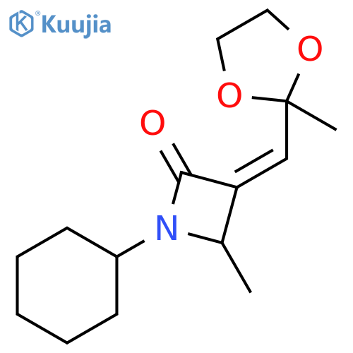 2-Azetidinone, 1-cyclohexyl-4-methyl-3-[(2-methyl-1,3-dioxolan-2-yl)methylene]-, (Z)- (9CI) structure
