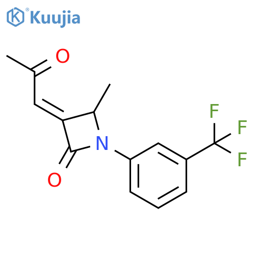 2-Azetidinone, 4-methyl-3-(2-oxopropylidene)-1-[3-(trifluoromethyl)phenyl]-, (E)- (9CI) structure
