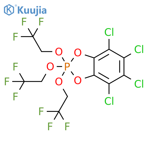 1,3,2-Benzodioxaphosphole, 4,5,6,7-tetrachloro-2,2-dihydro-2,2,2-tris(2,2,2-trifluoroethoxy)- (9CI) structure