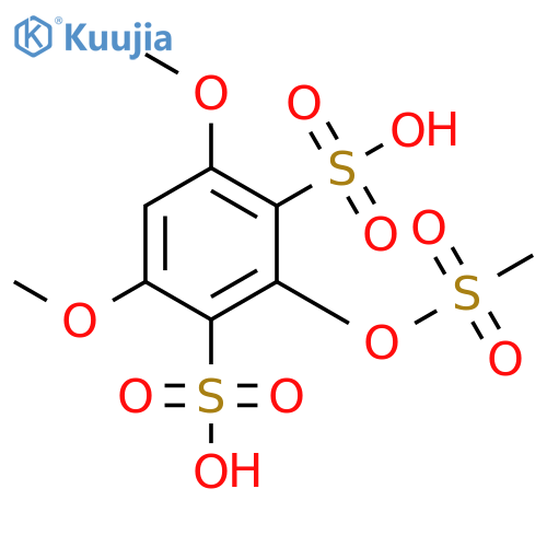1,3-Benzenedisulfonic acid, 4,6-dimethoxy-2-[(methylsulfonyl)oxy]- structure
