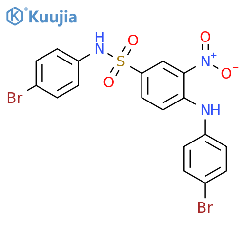 Benzenesulfonamide,N-(4-bromophenyl)-4-[(4-bromophenyl)amino]-3-nitro- structure