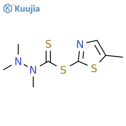 Hydrazinecarbodithioic acid, trimethyl-, 5-methyl-2-thiazolyl ester structure