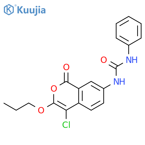 Urea,N-(4-chloro-1-oxo-3-propoxy-1H-2-benzopyran-7-yl)-N'-phenyl- structure