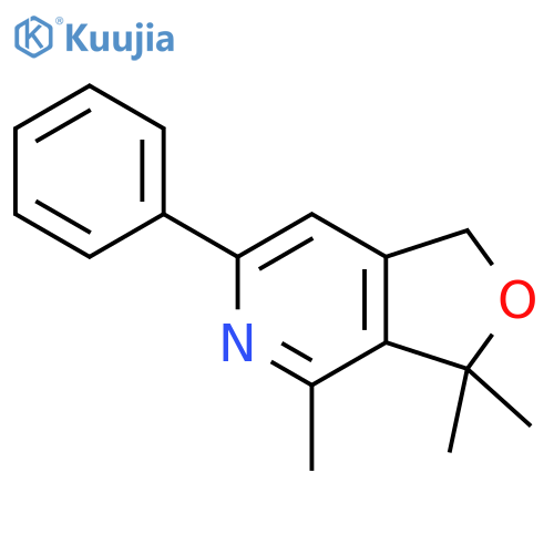 Furo[3,4-c]pyridine, 1,3-dihydro-3,3,4-trimethyl-6-phenyl- structure