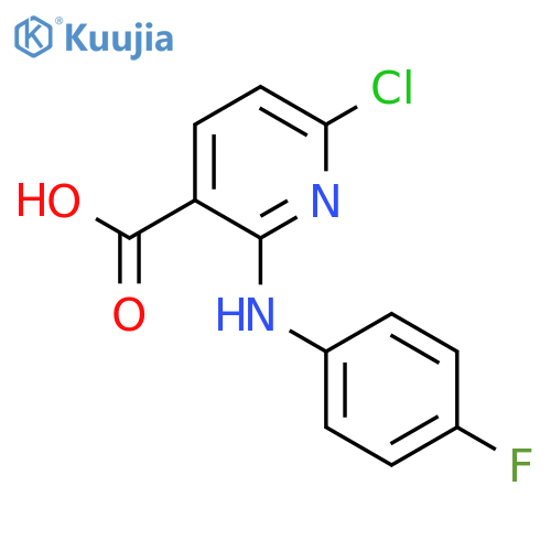 6-Chloro-2-(4-fluoroanilino)pyridine-3-carboxylic acid structure
