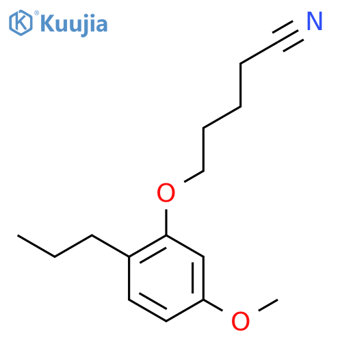 Pentanenitrile, 5-(5-methoxy-2-propylphenoxy)- structure