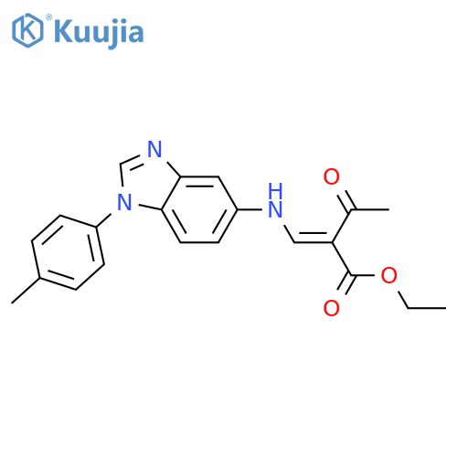 Butanoic acid, 2-[[[1-(4-methylphenyl)-1H-benzimidazol-5-yl]amino]methylene]-3-oxo-, ethyl ester, (E)- (9CI) structure