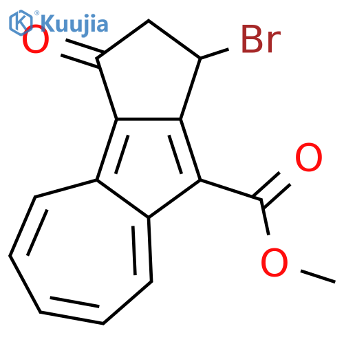 1H-Cyclopent[a]azulene-9-carboxylic acid, 1-bromo-2,3-dihydro-3-oxo-, methyl ester structure