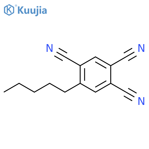 1,2,4-Benzenetricarbonitrile, 5-pentyl- structure