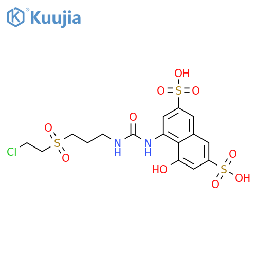 2,7-Naphthalenedisulfonic acid,4-[[[[3-[(2-chloroethyl)sulfonyl]propyl]amino]carbonyl]amino]-5-hydroxy- structure
