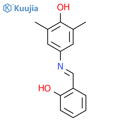 Phenol, 4-[[(2-hydroxyphenyl)methylene]amino]-2,6-dimethyl- structure
