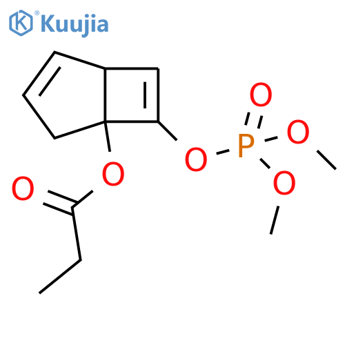 Phosphoric acid, dimethyl5-(1-oxopropoxy)bicyclo[3.2.0]hepta-2,6-dien-6-yl ester structure