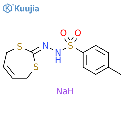 Benzenesulfonic acid, 4-methyl-, 2-(4,7-dihydro-1,3-dithiepin-2-ylidene)hydrazide, sodium salt (1:1) structure