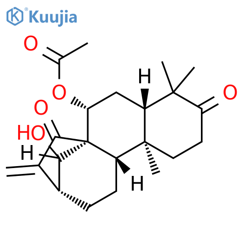 Kaur-16-ene-3,15-dione,7-(acetyloxy)-14-hydroxy-, (7a,14R)- structure