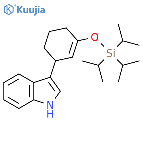 1H-Indole, 3-[3-[[tris(1-methylethyl)silyl]oxy]-2-cyclohexen-1-yl]- structure