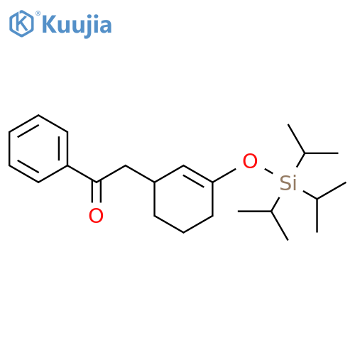 Ethanone, 1-phenyl-2-[3-[[tris(1-methylethyl)silyl]oxy]-2-cyclohexen-1-yl]- structure