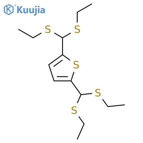 Thiophene, 2,5-bis[bis(ethylthio)methyl]- structure