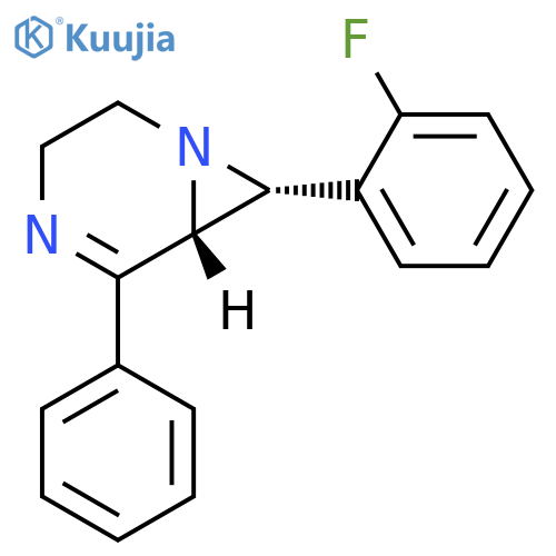 1,4-Diazabicyclo[4.1.0]hept-4-ene, 7-(2-fluorophenyl)-5-phenyl-, trans- structure